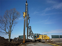 April 2015 - Installing hydraulic barrier at former Jersey City property