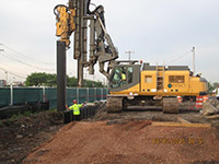 August 2015 - Installing sheet pile along Route 440 former city properties