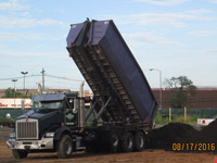 August 2016 - Unloading clean imported topsoils