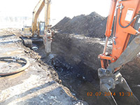 February 2014 - Pipeline being demolished