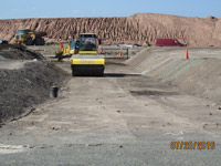 July 2016 - Compacting clean imported stone in utility corridor