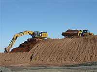 March 2015 - Moving soil to stockpile area