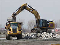 March 2016 - Loading concrete debris from Site 163