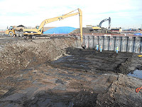 November 2013 - Contractor cleaning excavation floor