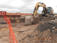 November 2014 - Beginning excavation along Droyers Cove