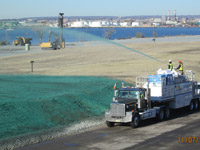 November 2016 - Hydroseeding the top of SA6 open space area