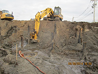 September 2014 - Cutting former woodling pilings