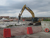 October 2015 - Breaking up concrete at former JCIA building