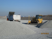 October 2016 - Grading imported stone in the SA6 restoration areas