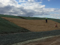 October 2016 - Installing erosion control matting on the north slope of SA6 open space area