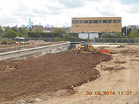 September 2014 - Compacting soil on Jersey City property